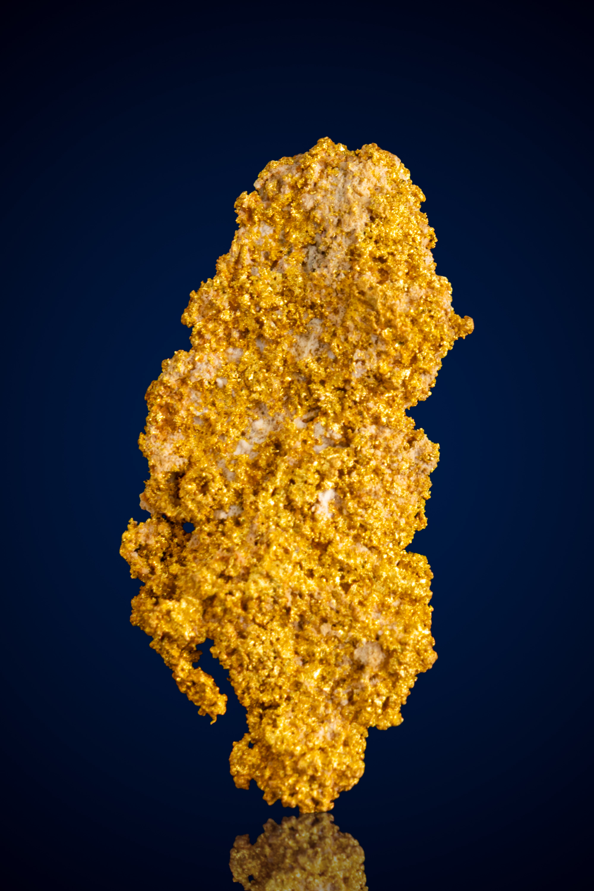 (image for) Bright, Perforated Natural Gold Nugget with Quartz - Central Valley, MT - 3.14 grams